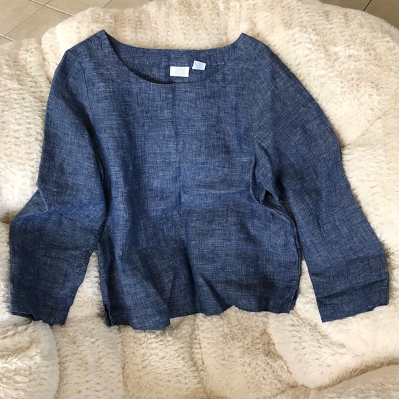 Sigrid Olsen 100% Linen Blouse - Picture 1 of 12